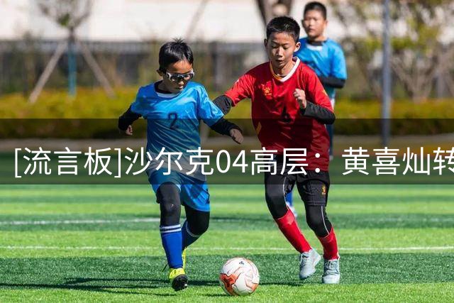 [流言板]沙尔克04高层：黄喜灿转会手续在关窗前35秒才完成